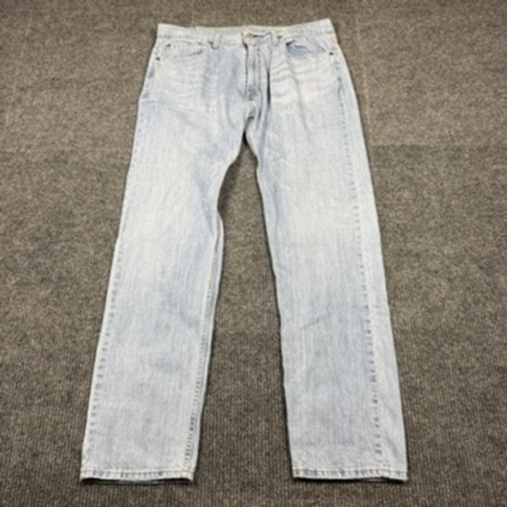 Levi 505 Regular Fit Straight Leg Jeans Light Wash Blue 36x34 00505-2218